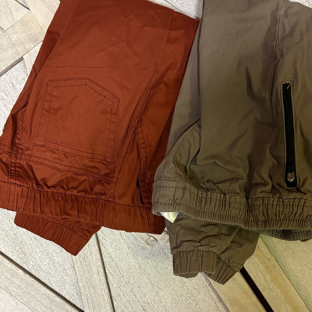 OshKosh B'gosh Gray Jogger Pants and Brown Cat and Jack Jogger Pants bundle